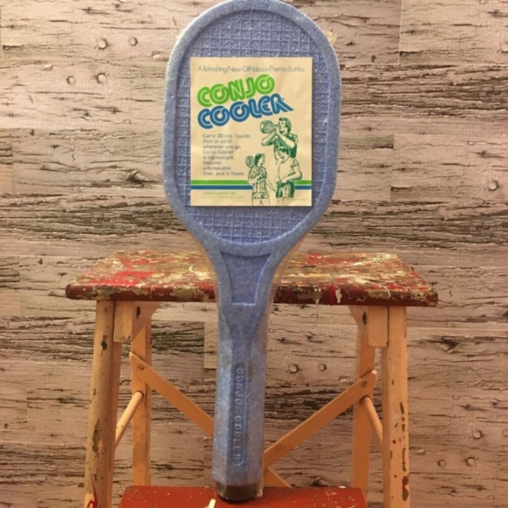 Unique Vintage Blue Conjo Cooler Thermo Bottle 30 oz